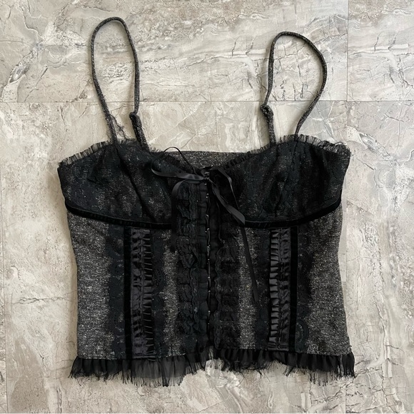 Stoosh Tops - Stoosh y2k corset mesh lining top